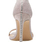 Steve Madden Women's Collette Two Piece Rhinestone Sandals Pink Size 5.5 M