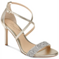 Jewel Badgley Mischka Women's Ankle Strap Open Toe Pumps Gold Size 5.5 M