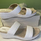 Anne Klein Women's Zala Slide White Size 11 M