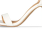 Material Girl Women's Blaire Fabric Open Toe Special Occasion Ankle Strap White Sandle Size 9.5M