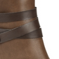 Material Girl Women's Melany Strappy Solid Ankle Boots Brown Size 10.5 M