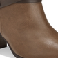 Material Girl Women's Melany Strappy Solid Ankle Boots Brown Size 10.5 M