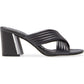 Calvin Klein Women's Crisscross Roena Leather Slide Sandals Black Size 7 M