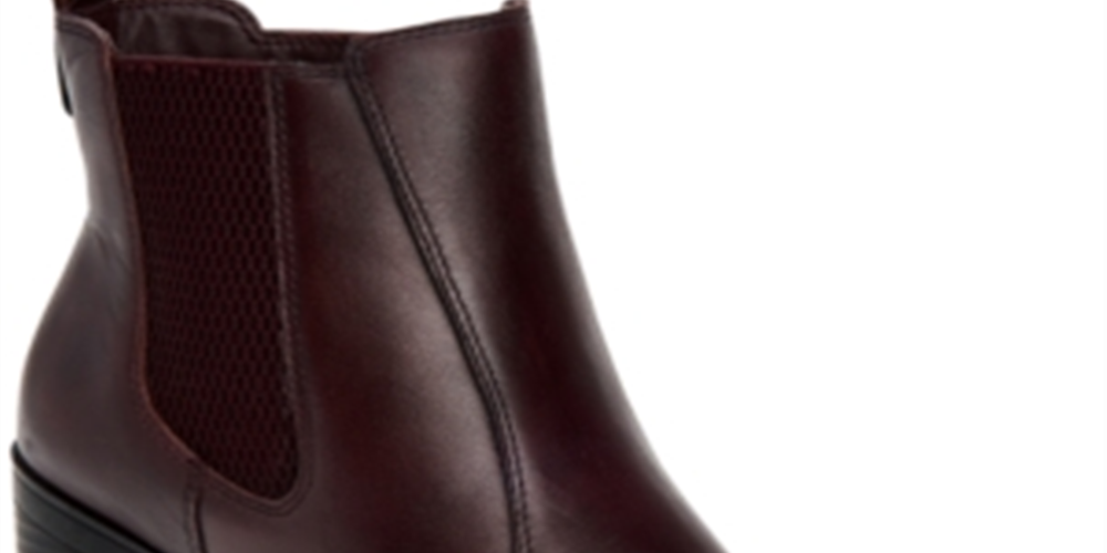 Giani Bernini Women's Korma Leather Almond Toe Ankle Chelsea Boots Red Size 10 M