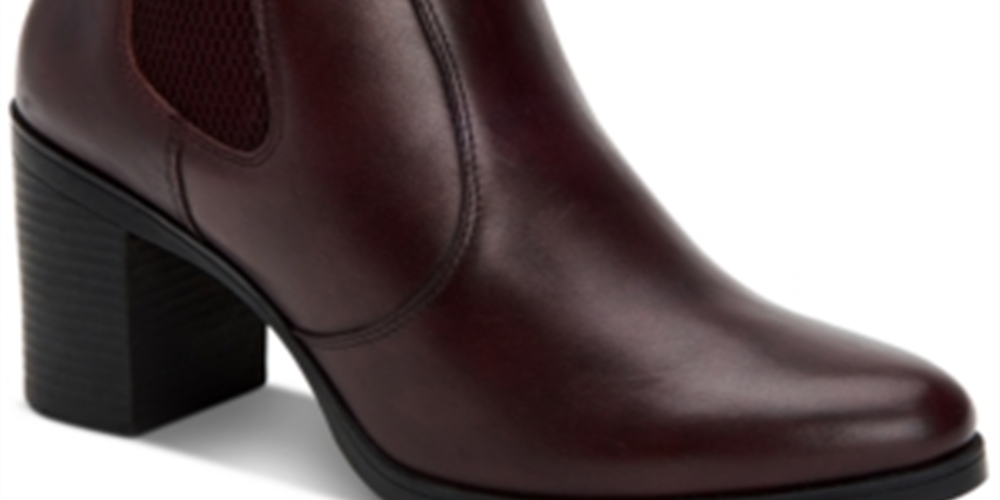 Giani Bernini Women's Korma Leather Almond Toe Ankle Chelsea Boots Red Size 10 M