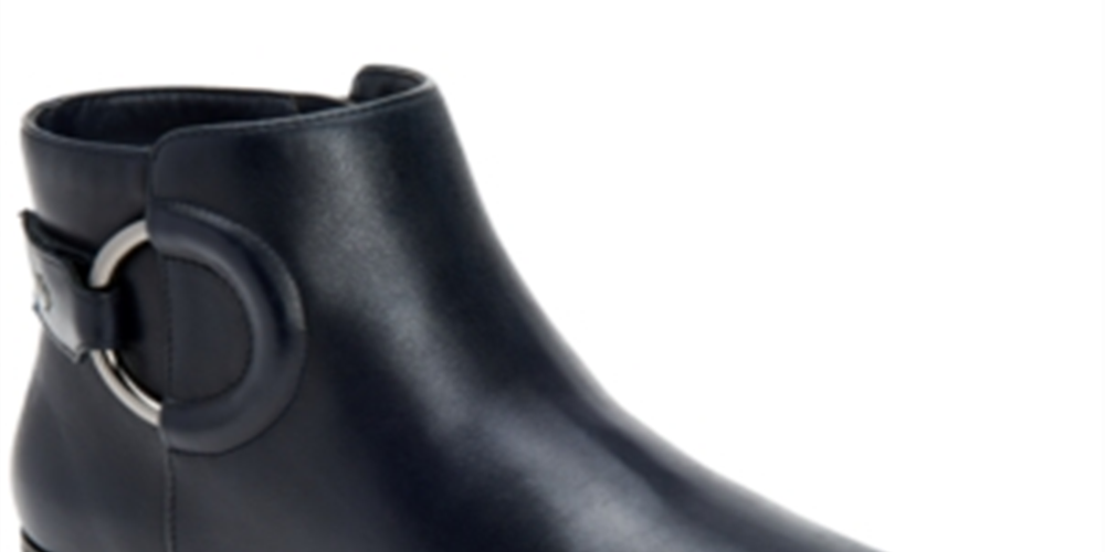 Alfani Women's Step 'N Flex Avvia Leather Booties Blue Size 7.5 M