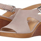 Michael Kors Women's Josephine Leather Peep Toe Casual Ankle Strap Sandal Gray Size 7.5 M