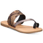 Rock & Candy Women's Billyne Leather Open Toe Flat Sandals Black Size 7 M