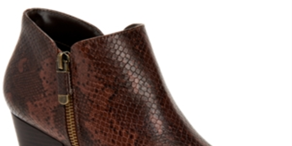 Style & Co Women's Masrinaa Faux Leather Booties Brown Size 10 M