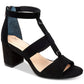 Alfani Women's Elianaa Fabric Open Toe Casual Strappy Sandals Black Size 6 M