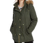 Celebrity Pink Women's Winter Faux Fur Parka Coat Green Size X-Large