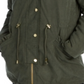 Celebrity Pink Women's Winter Faux Fur Parka Coat Green Size X-Large
