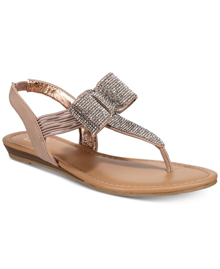 Material Girl Women's Seana Fabric Open Toe Casual Slingback Sandals Brown Size 7.5 M