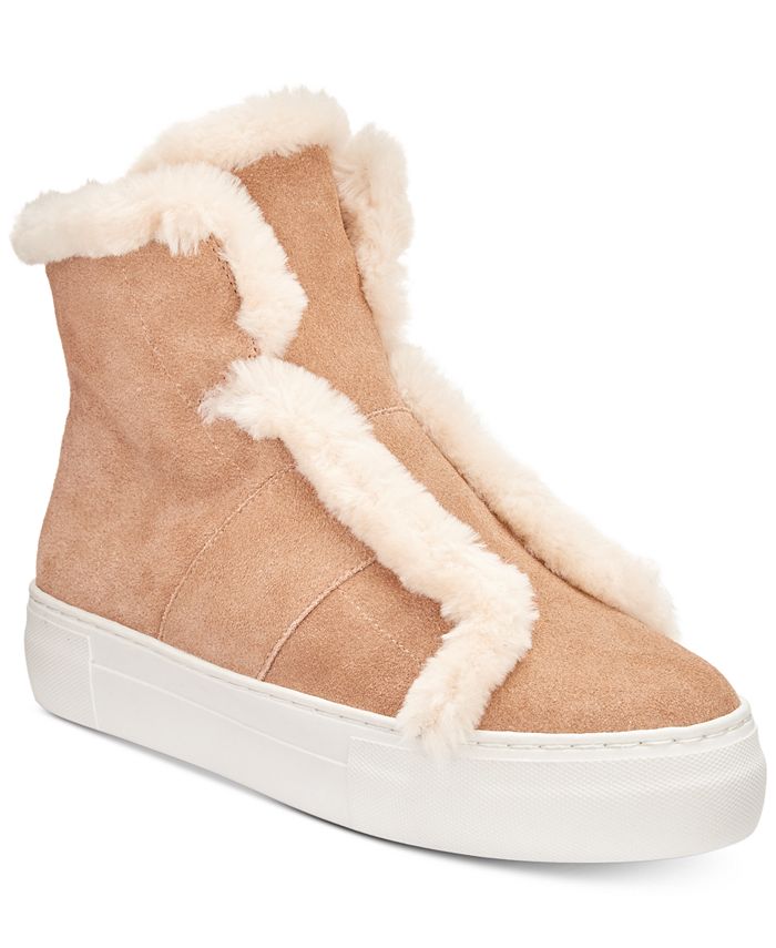 DKNY Women's Mason Suede Faux Sneakers Brown Size 10