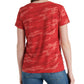 Lucky Brand Women's V Neck Printed Cotton T-Shirt Red Size Large