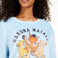 Disney Junior's Hakuna Matata Plush Sweatshirt Blue Size Small