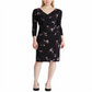 Ralph Lauren Women's 3/4 Sleeve Wrap Dress Party Dress Black Size 6 Petite