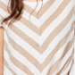 INC International Concepts Women's Metallic Stripe Tie Front Top White Size Petite S