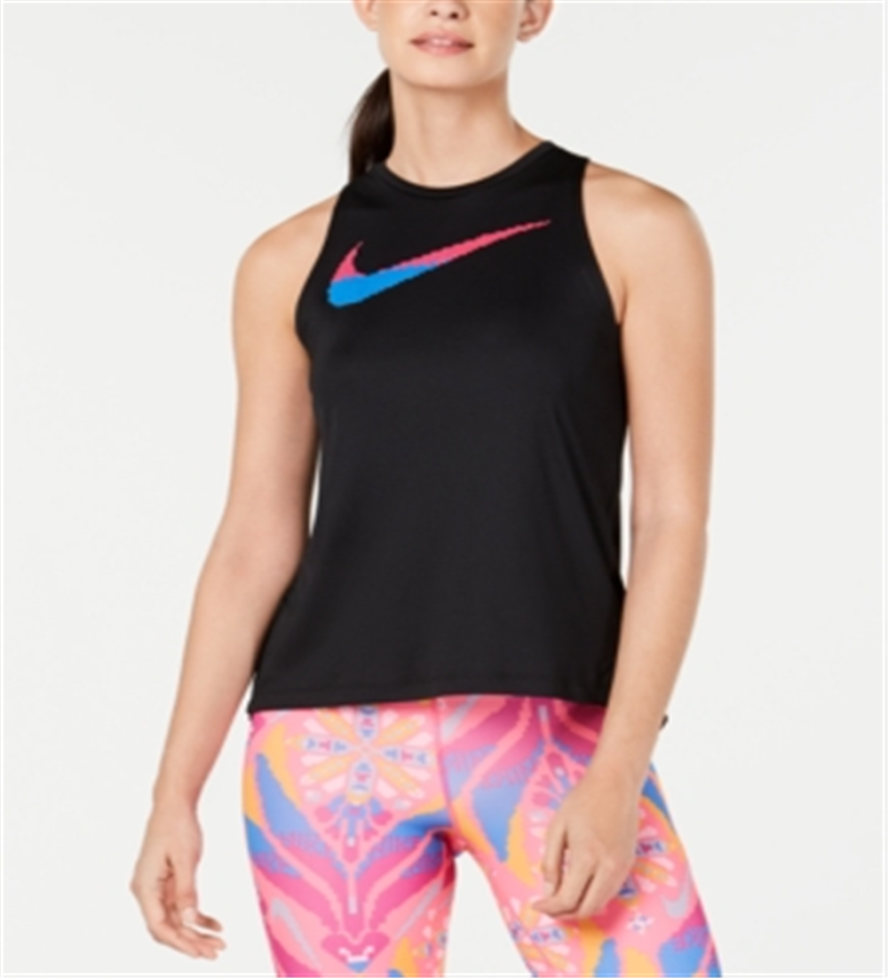 Nike Women's Fitness Logo Tank Top Black Size M