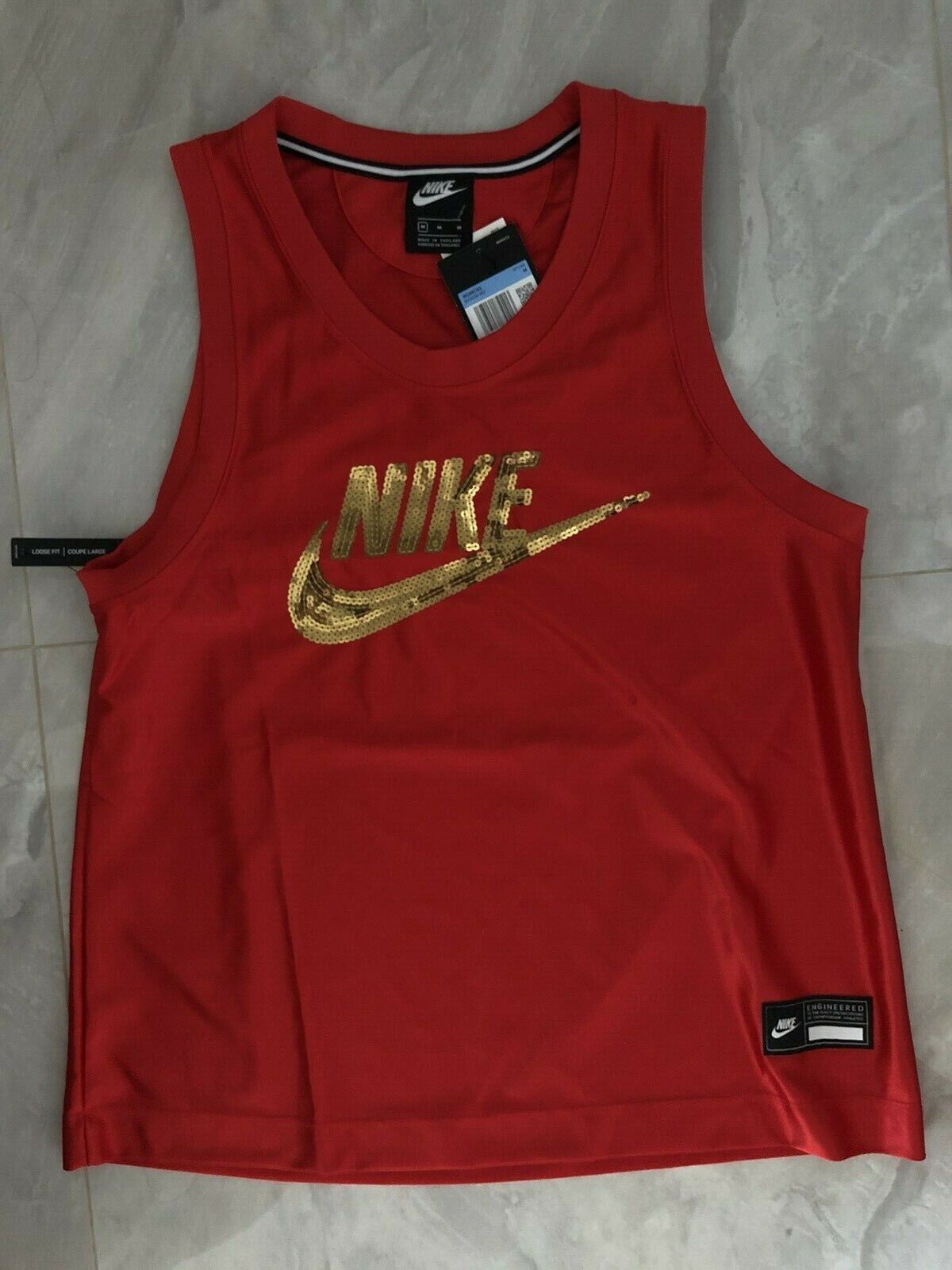 Nike Women's Fitness Running Jersey Red Size Medium