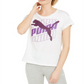 Puma Women's Modern Sports Graphic Tee -White Size L