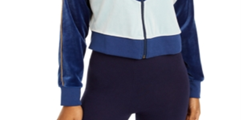 Nike Women's Fitness Velour Track Jacket Blue  Size XS