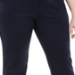 Alfani Women's Tummy Control Faux Leather Trim Trousers Blue Size Petite Small