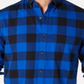 Club Room Men's Button Down Plaid Casual Shirt Blue Size Medium
