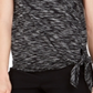 JM Collection Women's Tie Hem T-Shirt Black Size Medium