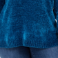Karen Scott Women's V Neck Chenille Sweater Blue Size 0X