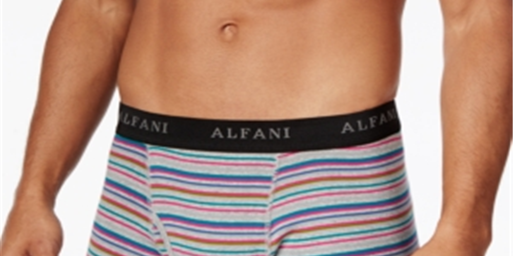 Alfani Men's 4 Pk Striped Boxer Briefs Pink Size Small