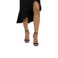Xscape Women's Ruffled Fit & Flare MIDI Dress Black Size -13/14