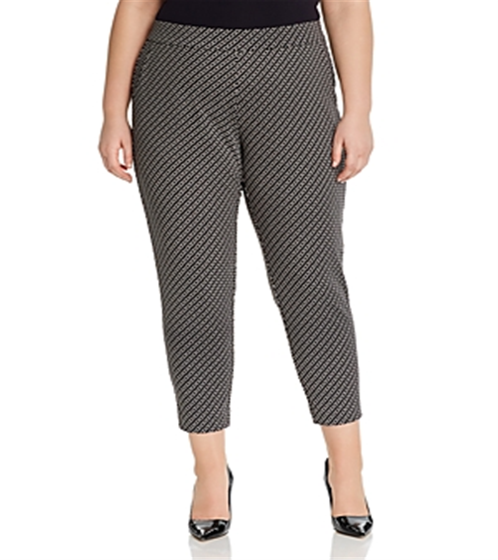 michael-kors-womens-plus-cropped-chain-print-pants-black-size-0x