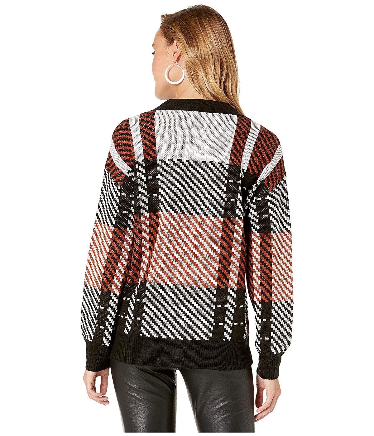 sanctuary-womens-plaid-you-made-it-cardi-carnelian-plaid-sweater-brown-size-s