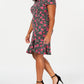 Betsey Johnson Women's Plus Flounce Hem Sheath Dress Pink Size 18W