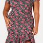 Betsey Johnson Women's Plus Flounce Hem Sheath Dress Pink Size 18W