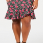 Betsey Johnson Women's Plus Flounce Hem Sheath Dress Pink Size 18W