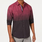 INC Men's Freddie Cotton Collared Button-Down Shirt Pink Size Medium