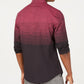 INC Men's Freddie Cotton Collared Button-Down Shirt Pink Size Medium