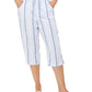 Karen Scott Striped Capri Blue Size XS