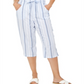 Karen Scott Striped Capri Blue Size XS
