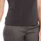 Kasper Women's Printed Keyhole Top Brown Size Large
