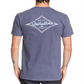 Quiksilver Men's Tee Shirts Night Shadow Logo Diamond Wave Tee Blue Size XXL