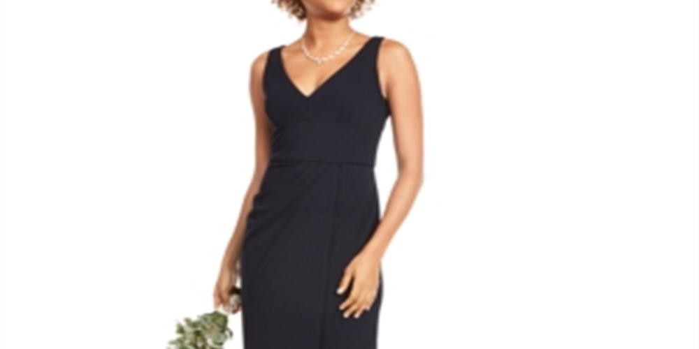 Adrianna Papell Women's Knit Crepe Dress Blue Size 18