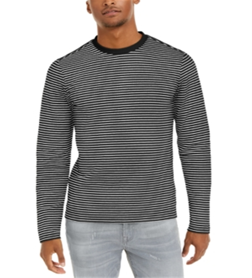 Guess Men's Analog Stripe Shirt Gray Size Small