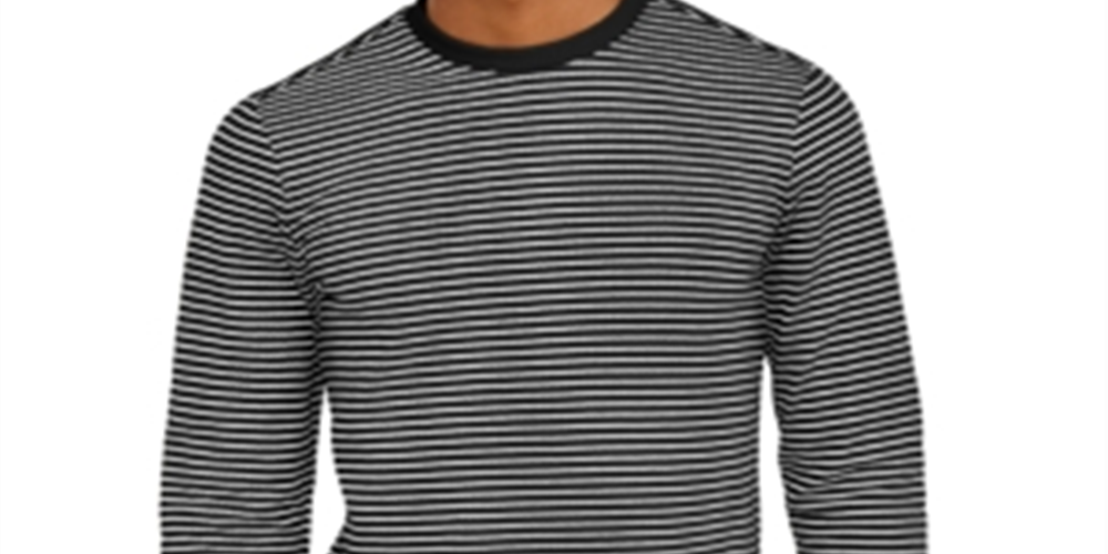 Guess Men's Analog Stripe Shirt Gray Size Small