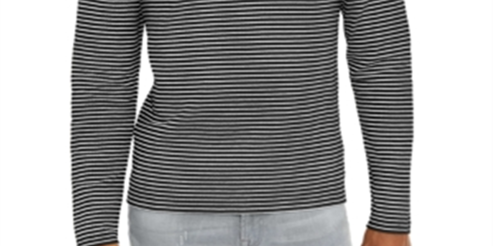 Guess Men's Analog Stripe Shirt Gray Size Small