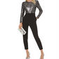 Michael Kors Women's Jumpsuit Sequined Sheer Gray Size 6