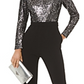 Michael Kors Women's Jumpsuit Sequined Sheer Gray Size 6