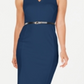 Calvin Klein Women's Sleeveless Below the Knee Sheath Dress Blue Size 8 Petite